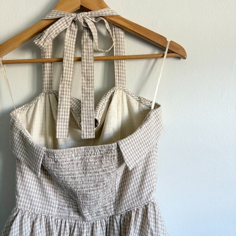 Zara Check Halter Mini Dress NEW - Picture 6 of 6